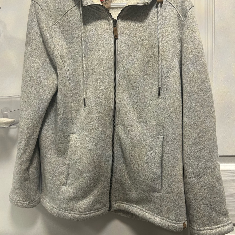 Gerry Weber Cream and Gray Fleece Jacket